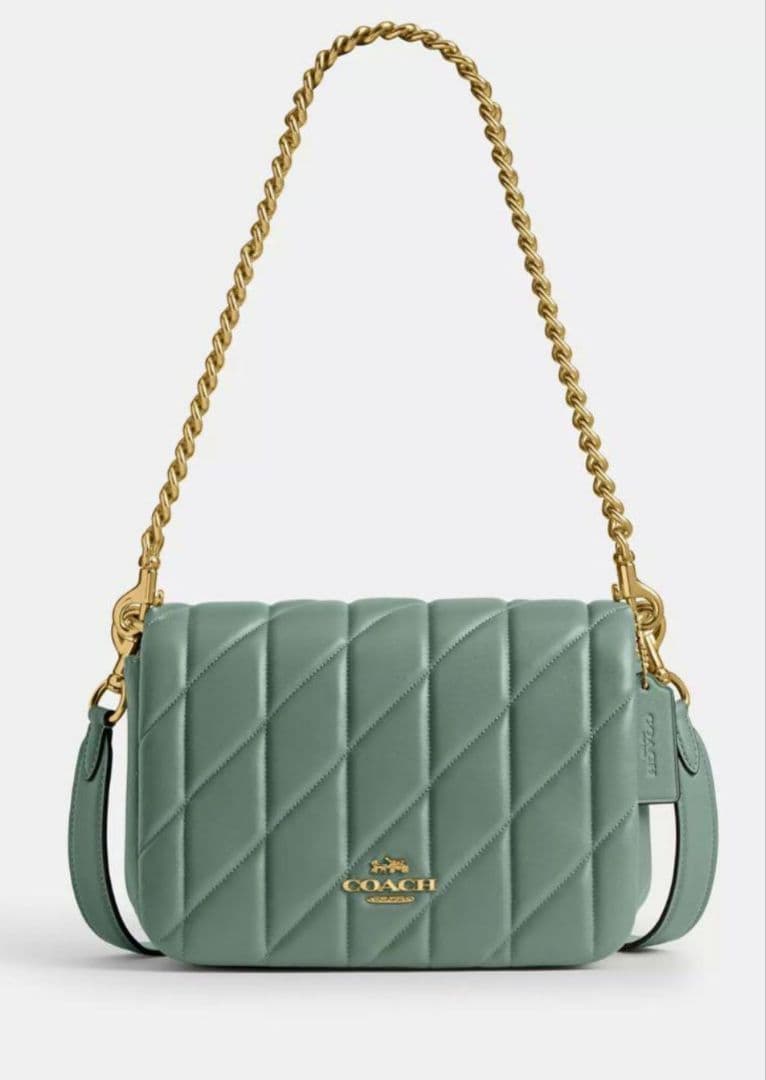 【最終値下】★COACH★ クイン バッグ キルティングショルダーバッグ セージ