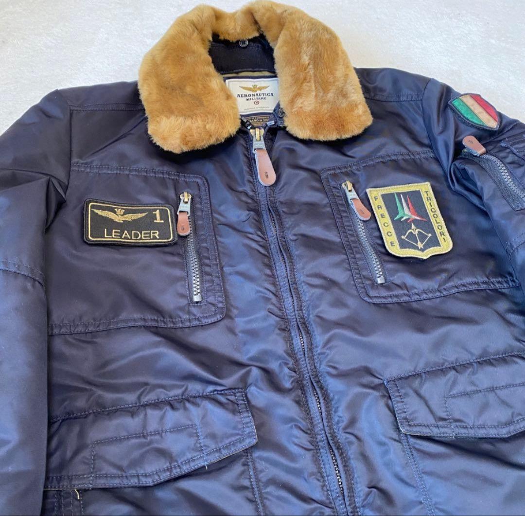 【AERONAUTICA MILITARE】フライトジャケットB-15ネイビーL