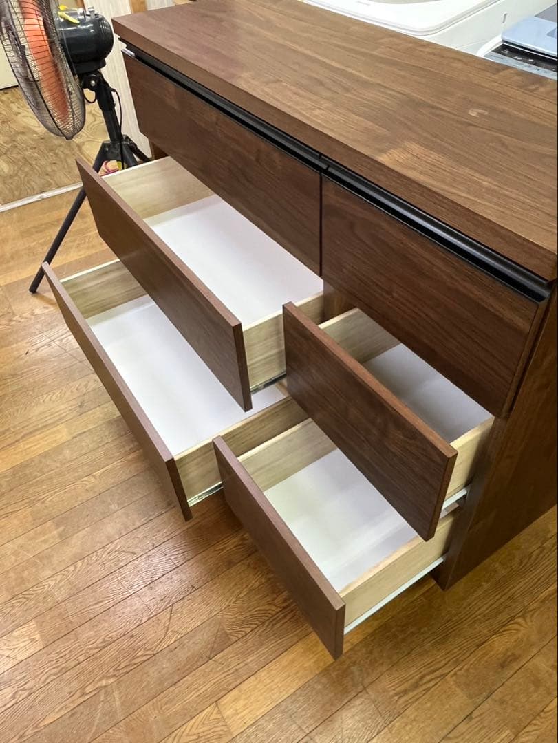 ローチェスト ブラウン 2列×3段 衣類収納 全段レール付き 三幸ジャパン