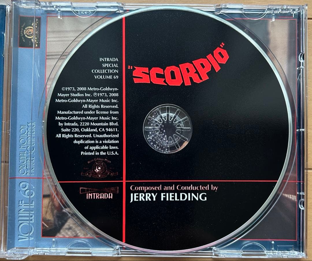 スコルピオ　オリジナル・サウンドトラック　CD　音楽ジェリー・フィールディング