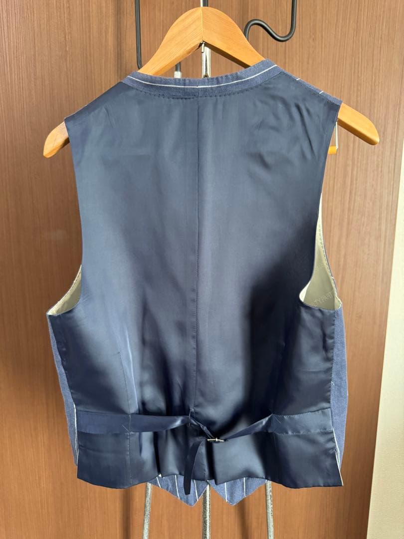 ワコマリア ネイビー ストライプ スーツ　3ピース　セットアップ