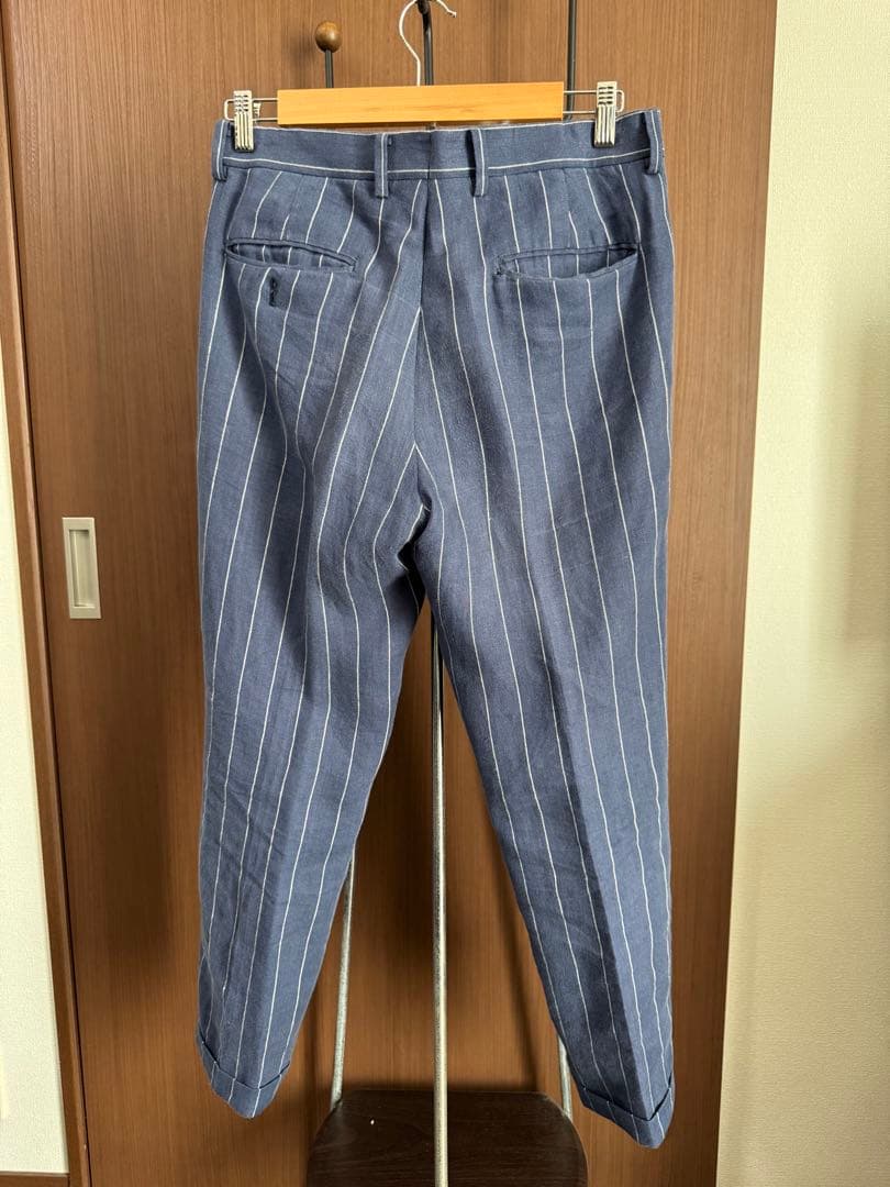 ワコマリア ネイビー ストライプ スーツ　3ピース　セットアップ