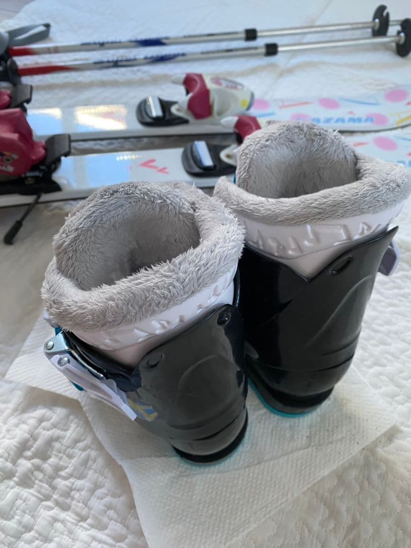 スキーセット　一式　ジュニア　キッズ　小学生　スキー授業　３点セット　ハート柄