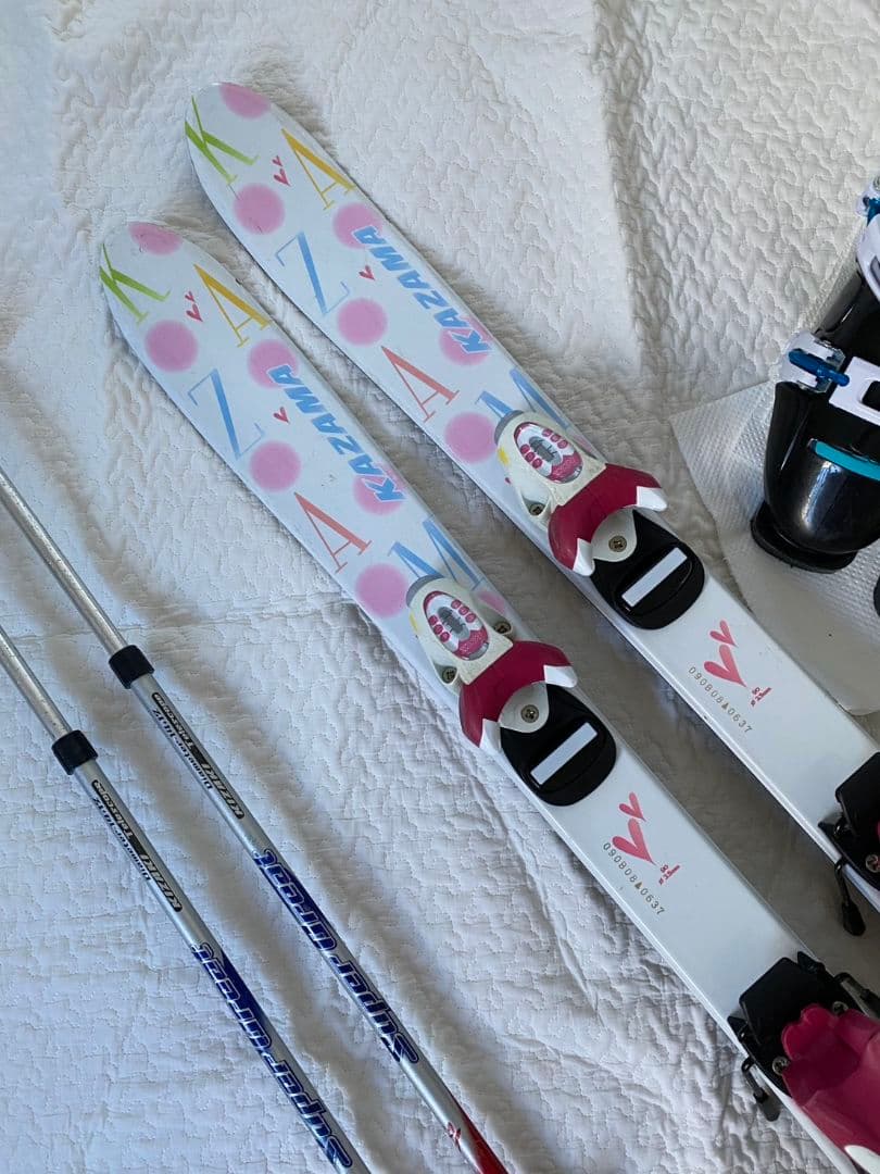 スキーセット　一式　ジュニア　キッズ　小学生　スキー授業　３点セット　ハート柄