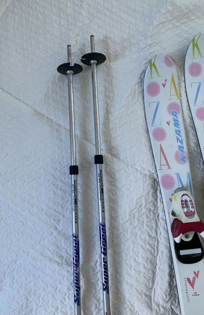 スキーセット　一式　ジュニア　キッズ　小学生　スキー授業　３点セット　ハート柄