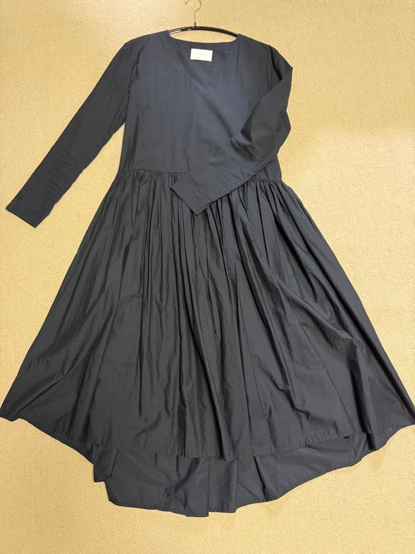 Merlette ハドソンブラック ロングスリーブ Vネック ワンピースXS