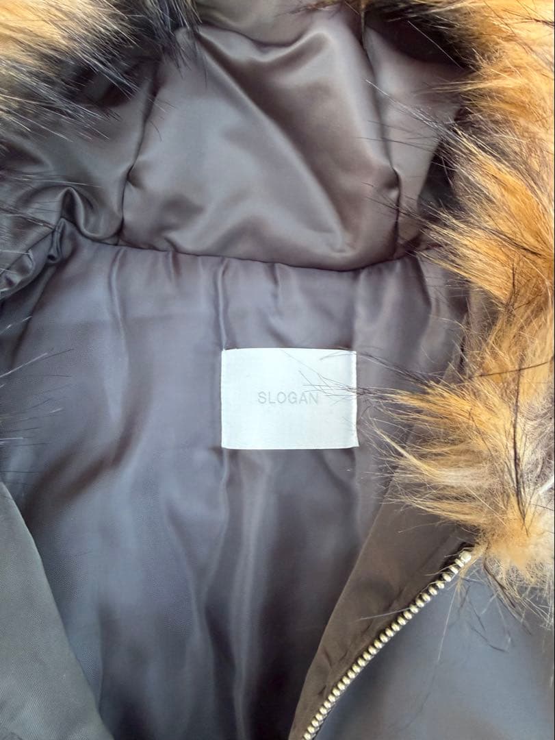 SLOGAN ファー付きフード フライトジャケットジャケット y2k 短丈