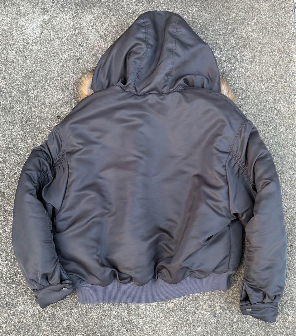 SLOGAN ファー付きフード フライトジャケットジャケット y2k 短丈