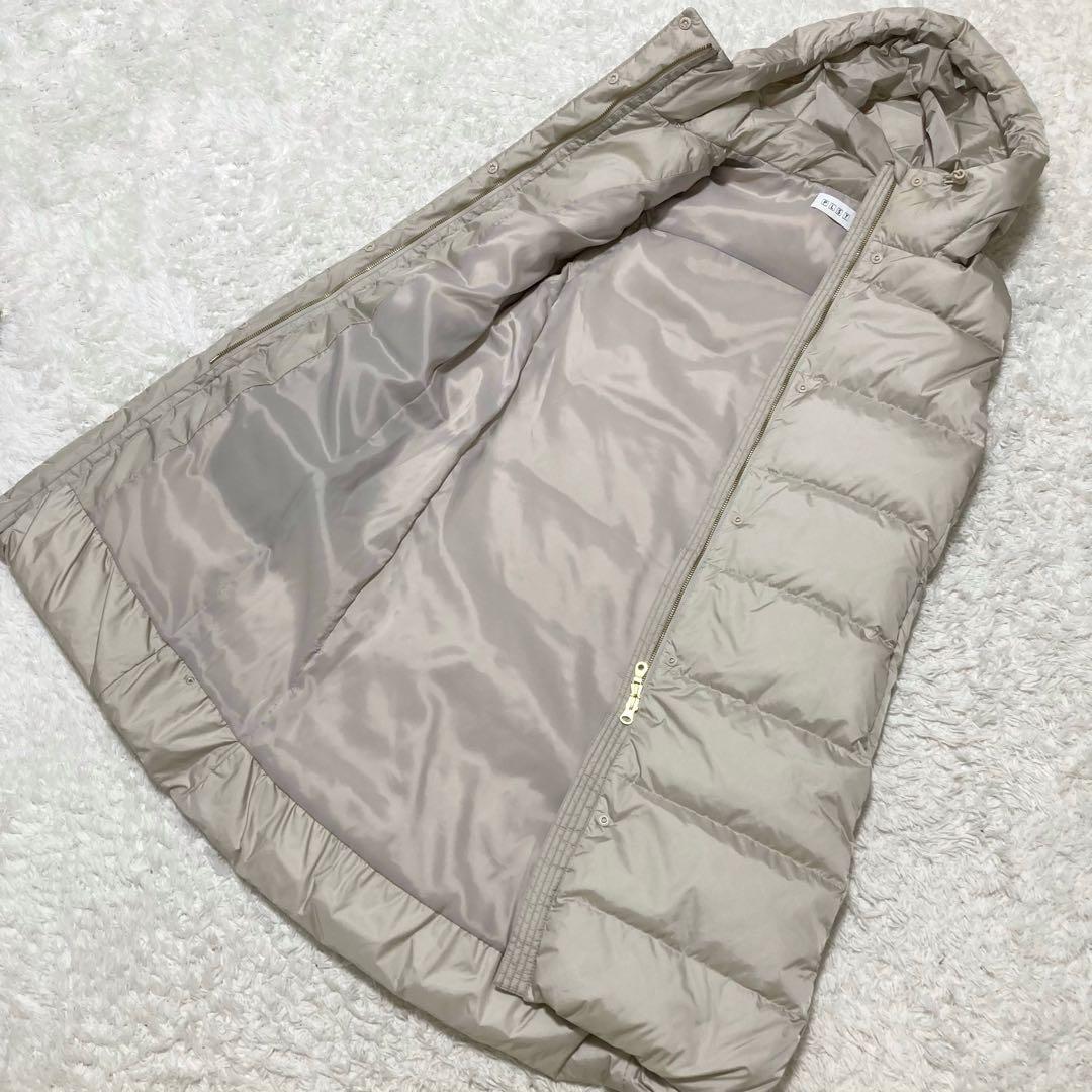 極美品♡ プラステ ロングダウンジレ ベスト フード Sサイズ ベージュ