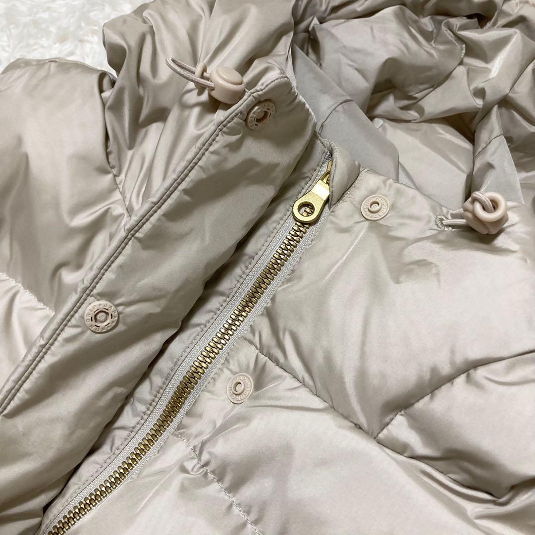 極美品♡ プラステ ロングダウンジレ ベスト フード Sサイズ ベージュ