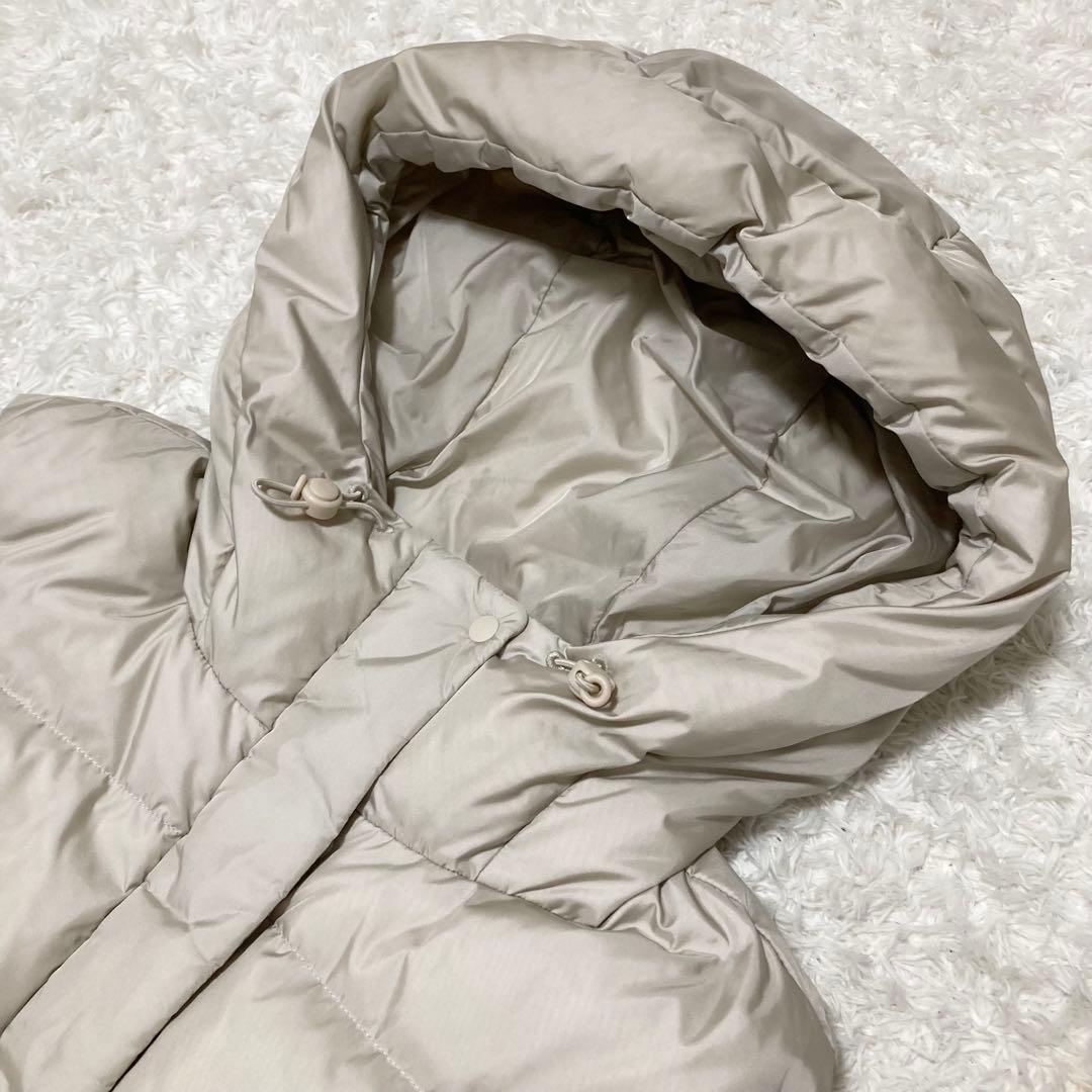 極美品♡ プラステ ロングダウンジレ ベスト フード Sサイズ ベージュ