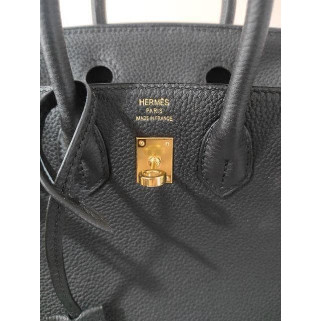 HERMES バーキン 25 黒 ハンドバッグ ゴールド金具
