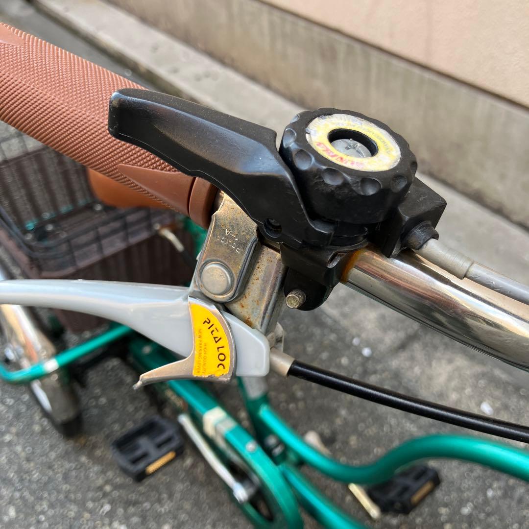 ピカ　自転車　三輪車　緑　買い物にも安心前タイヤ20インチタイヤ16インチ