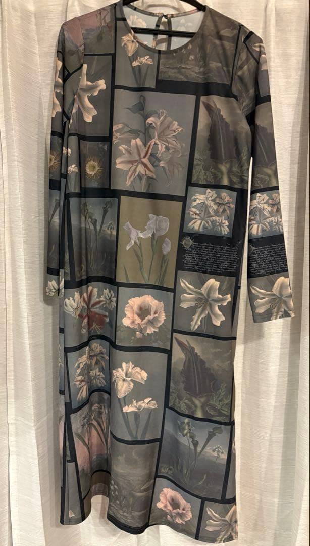 Ameri FLOWER PATCHWORK CUTDRESS ロングワンピース