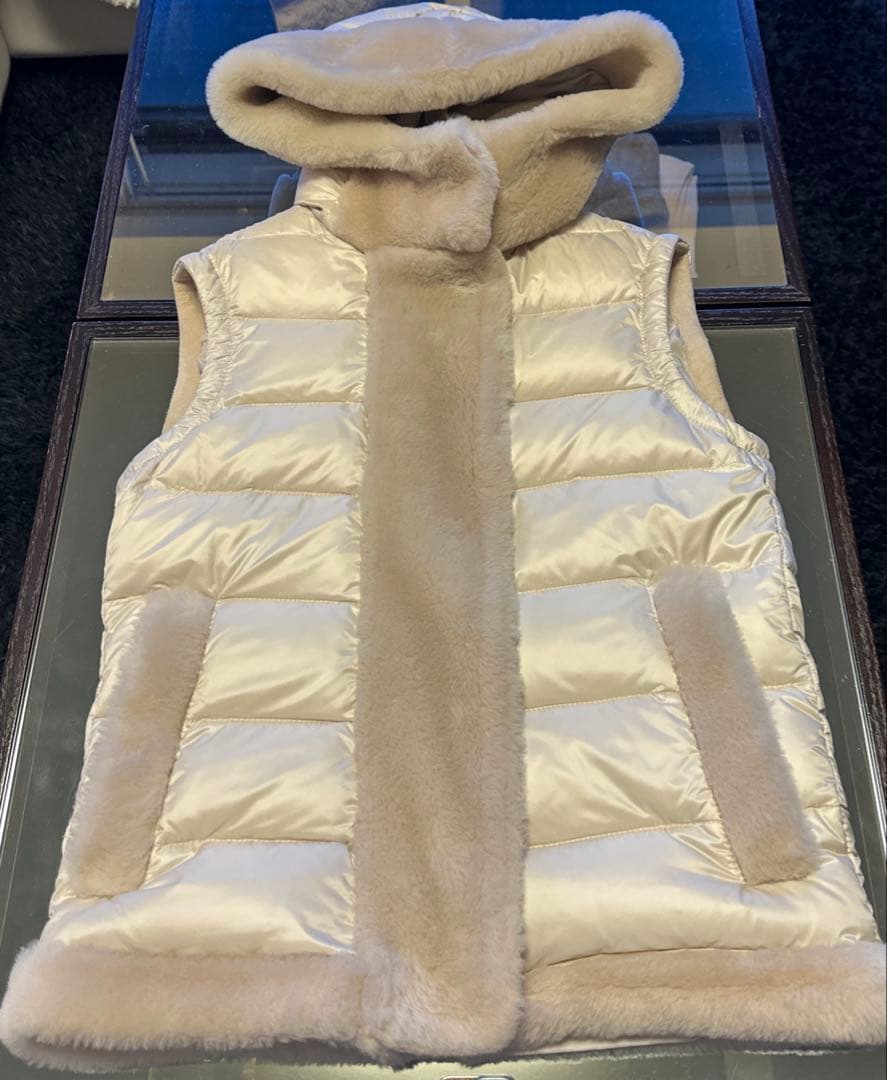 EMMETI エンメティ ムートン ダウンベスト ジレ 36