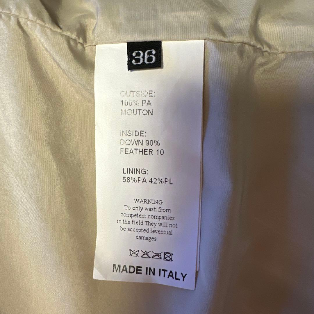 EMMETI エンメティ ムートン ダウンベスト ジレ 36