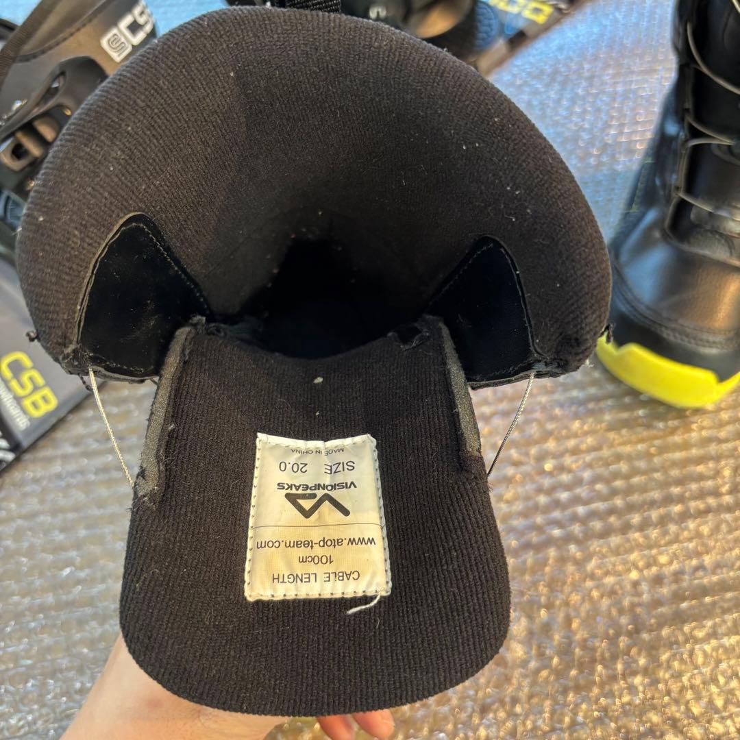 男の子　ジュニア スノーボードセット　ワイヤーブーツ付 100cm 20cm