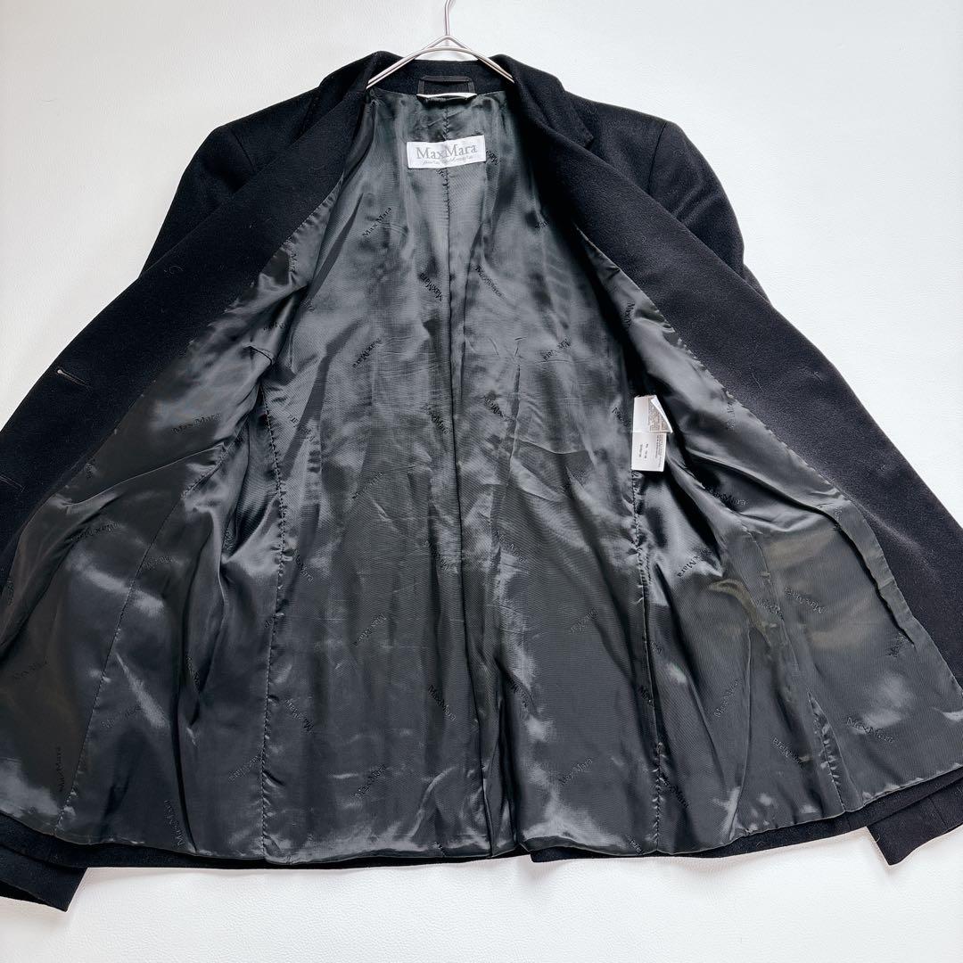 極美品✨MaxMara ピュアカシミヤ テーラードジャケット 黒 40 イタリア