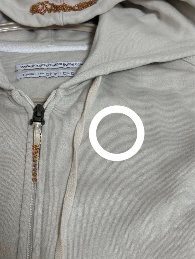 SCULPTOR Beaded Hoodie Zip Up パーカー M