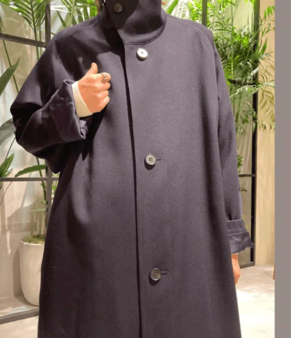 CABaN ウールギャバジン スタンドカラーコート