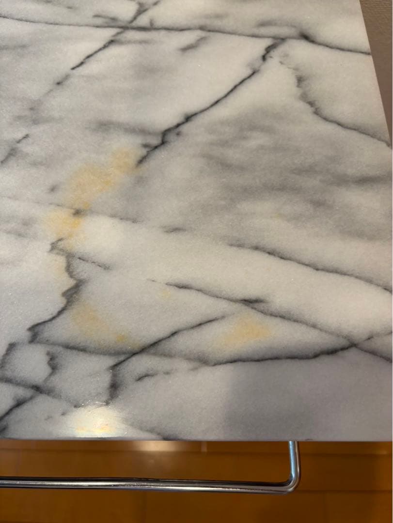 マーブルトップトローリー　大理石天板 スチール製キッチンワゴン