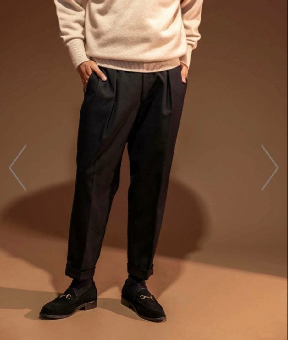 URBS別注 ZUBON ワンタックワイドテーパードパンツ 村手