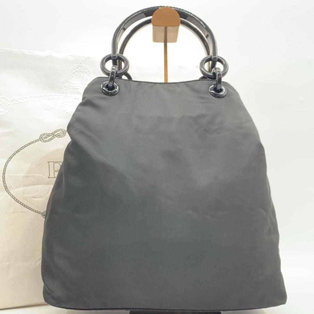 プラダ テスート プラハンドル トート ハンドバッグ ナイロン 三角ロゴプレート