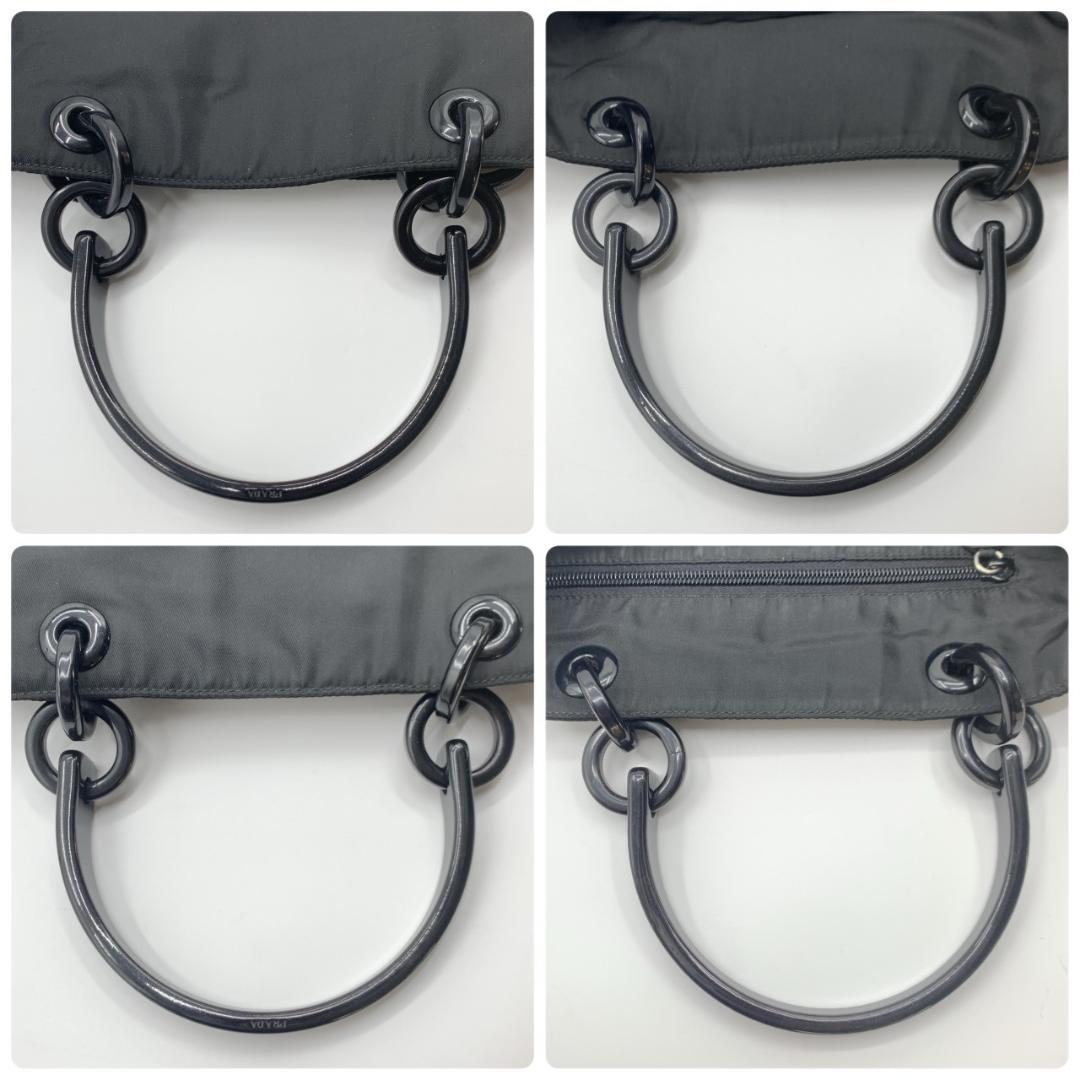 プラダ テスート プラハンドル トート ハンドバッグ ナイロン 三角ロゴプレート