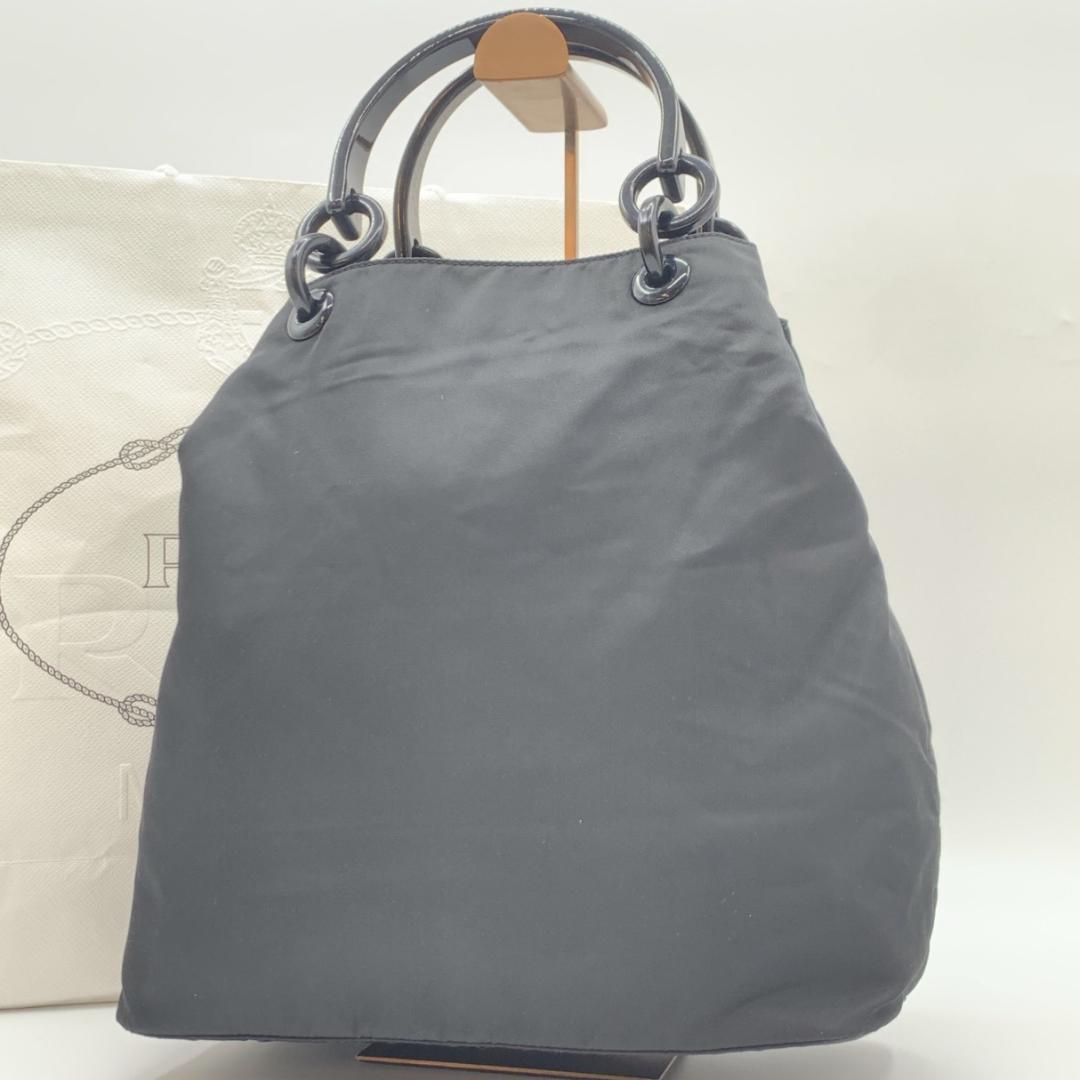 プラダ テスート プラハンドル トート ハンドバッグ ナイロン 三角ロゴプレート