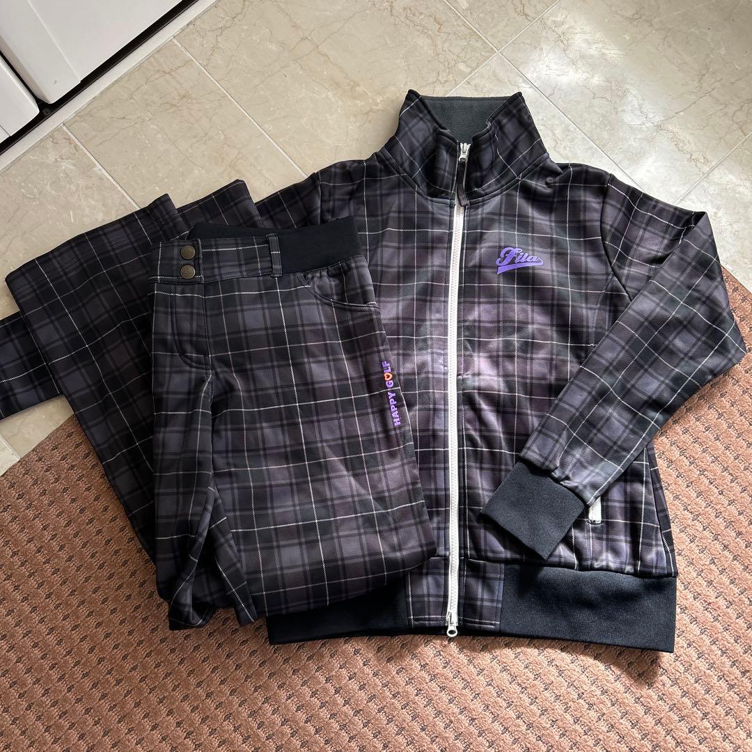 ★美品★FILA GOLF 防寒 スタイリッシュ セットアップ ウェア LL