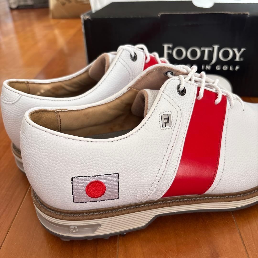 FootJoy MyJoys ホワイト/レッド ゴルフシューズ