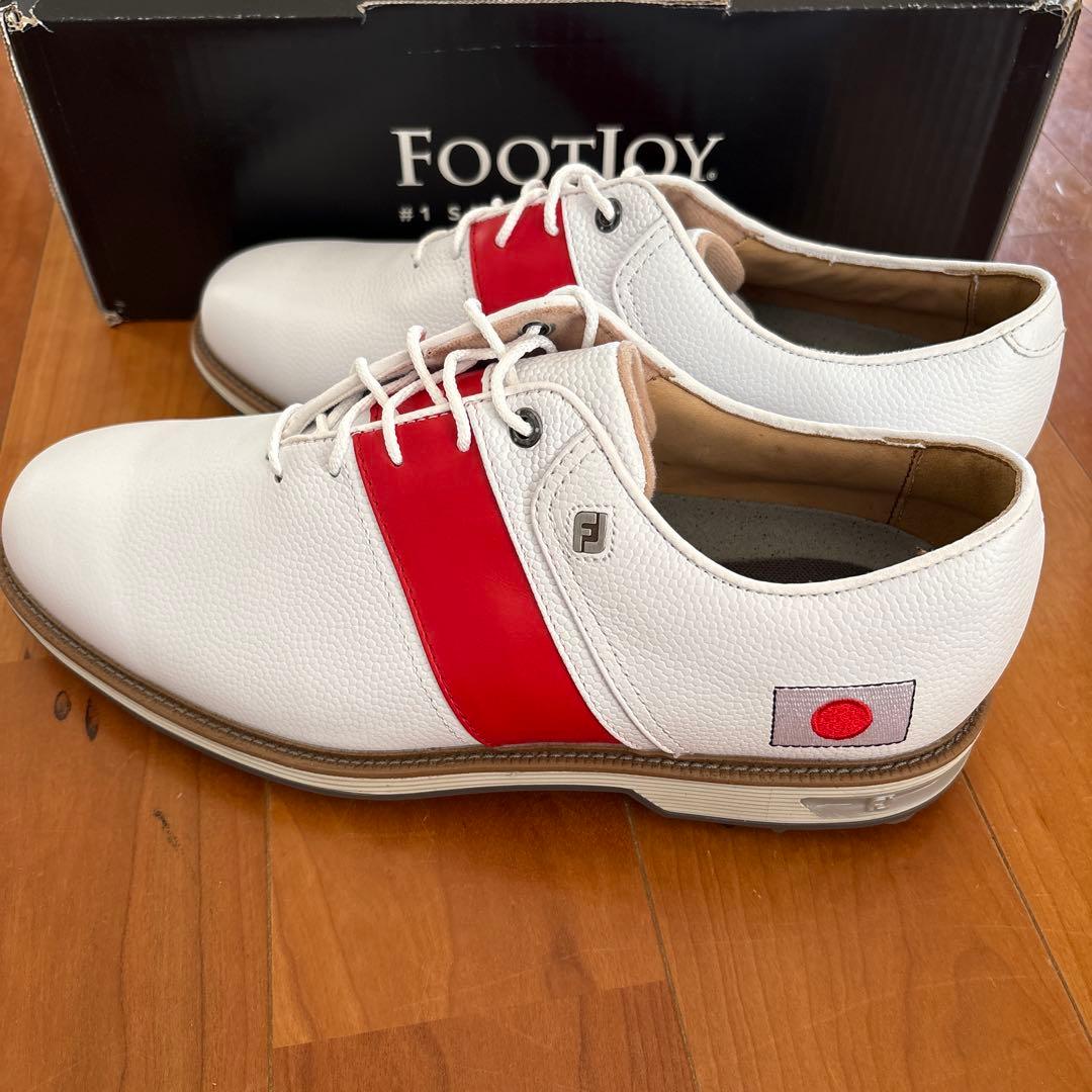FootJoy MyJoys ホワイト/レッド ゴルフシューズ