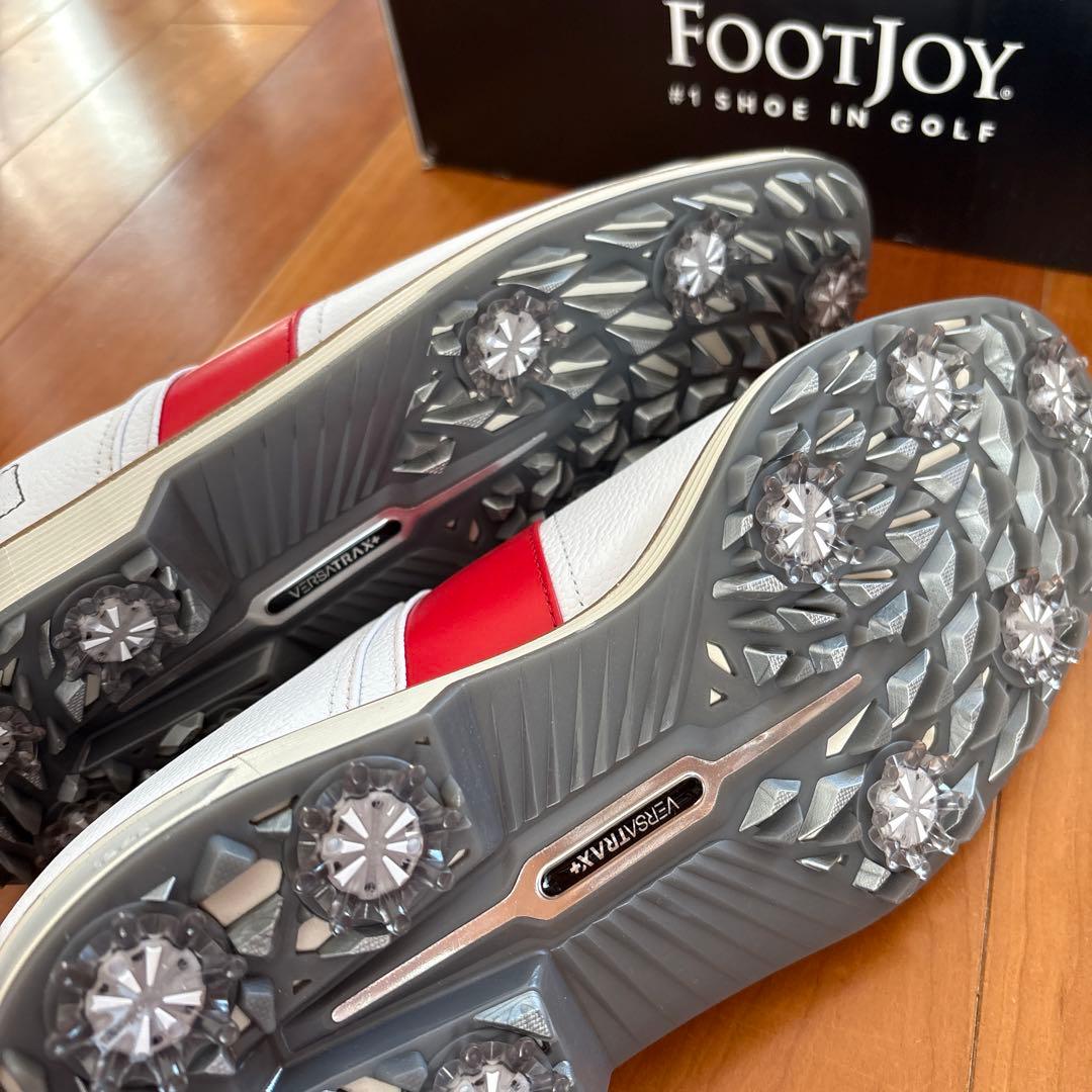 FootJoy MyJoys ホワイト/レッド ゴルフシューズ
