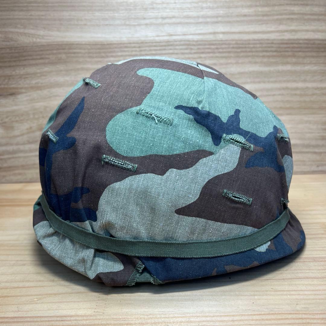 米軍　M1　M2　スチールポットヘルメット　ミッチェルヘルメットカバー付