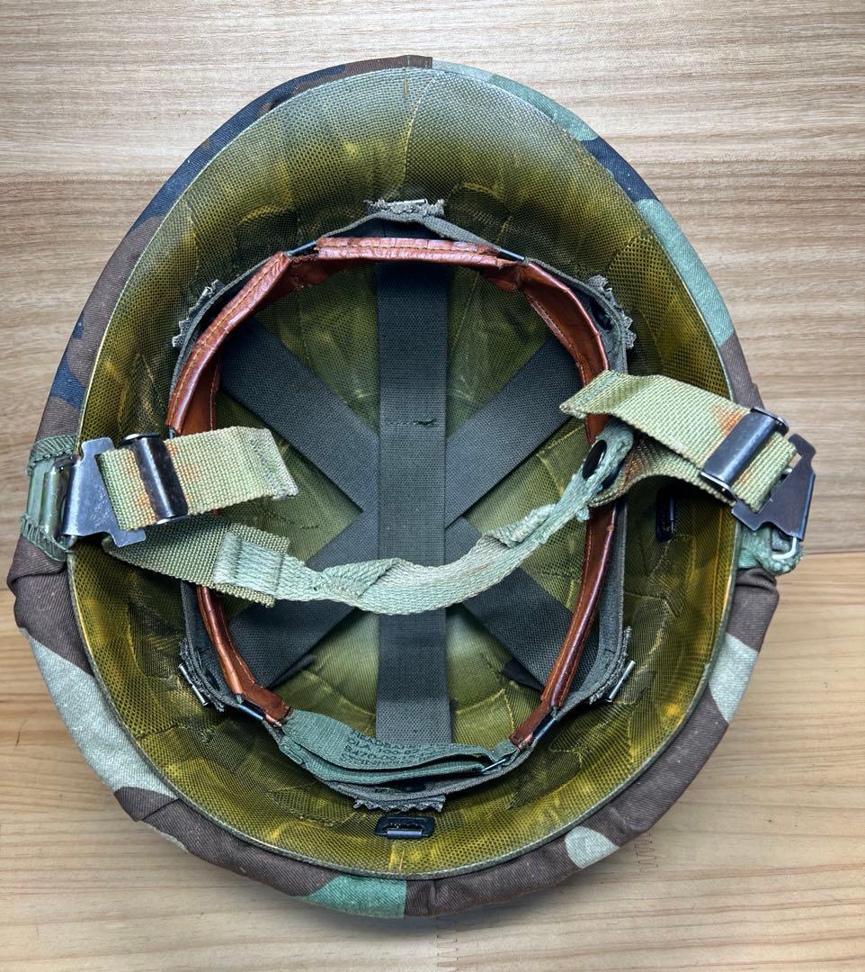 米軍　M1　M2　スチールポットヘルメット　ミッチェルヘルメットカバー付