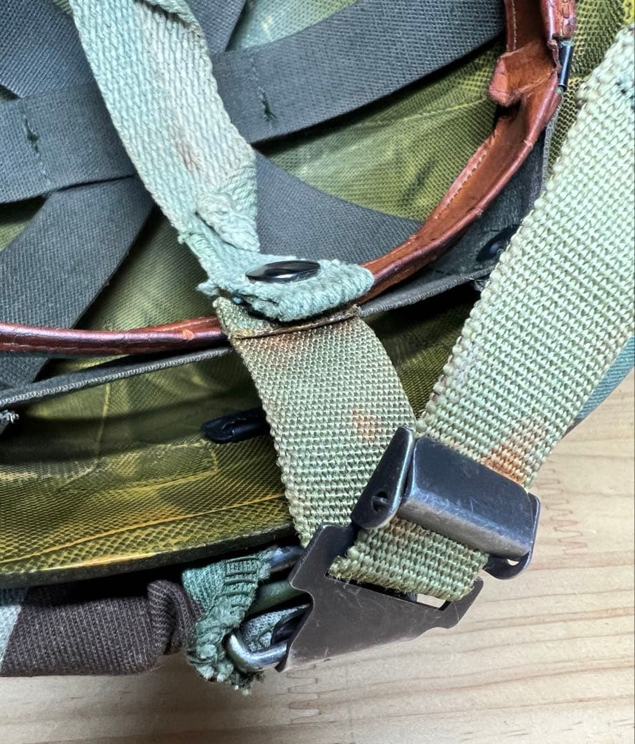 米軍　M1　M2　スチールポットヘルメット　ミッチェルヘルメットカバー付