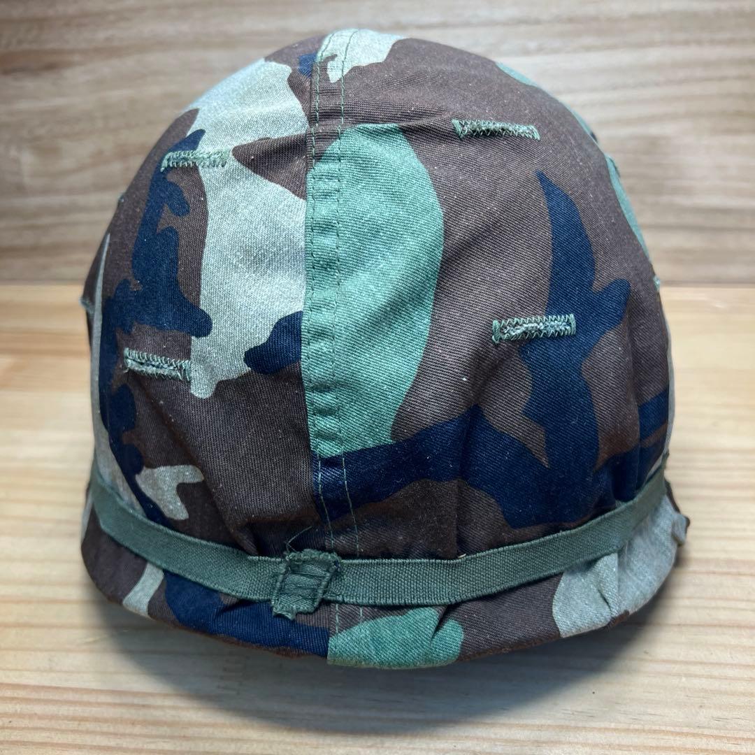 米軍　M1　M2　スチールポットヘルメット　ミッチェルヘルメットカバー付