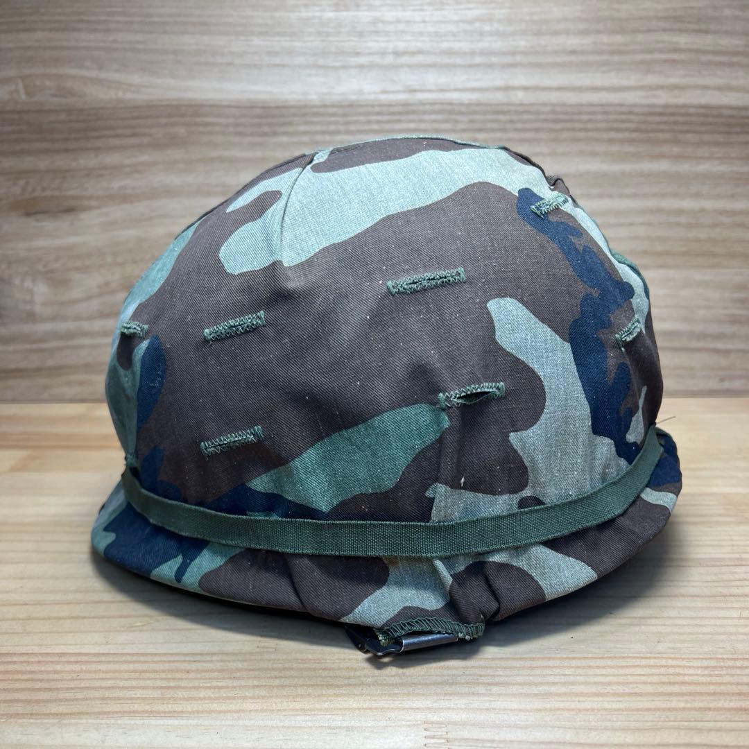 米軍　M1　M2　スチールポットヘルメット　ミッチェルヘルメットカバー付