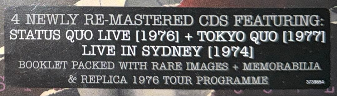 4CD-BOXセット！ステイタス・クオー / STATUS＋QUO＋LIVE！