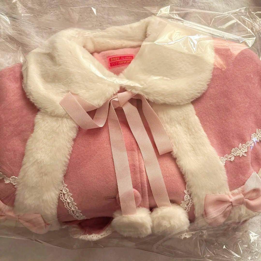 【新品未使用】BABY リボンミルキーコート　ピンク