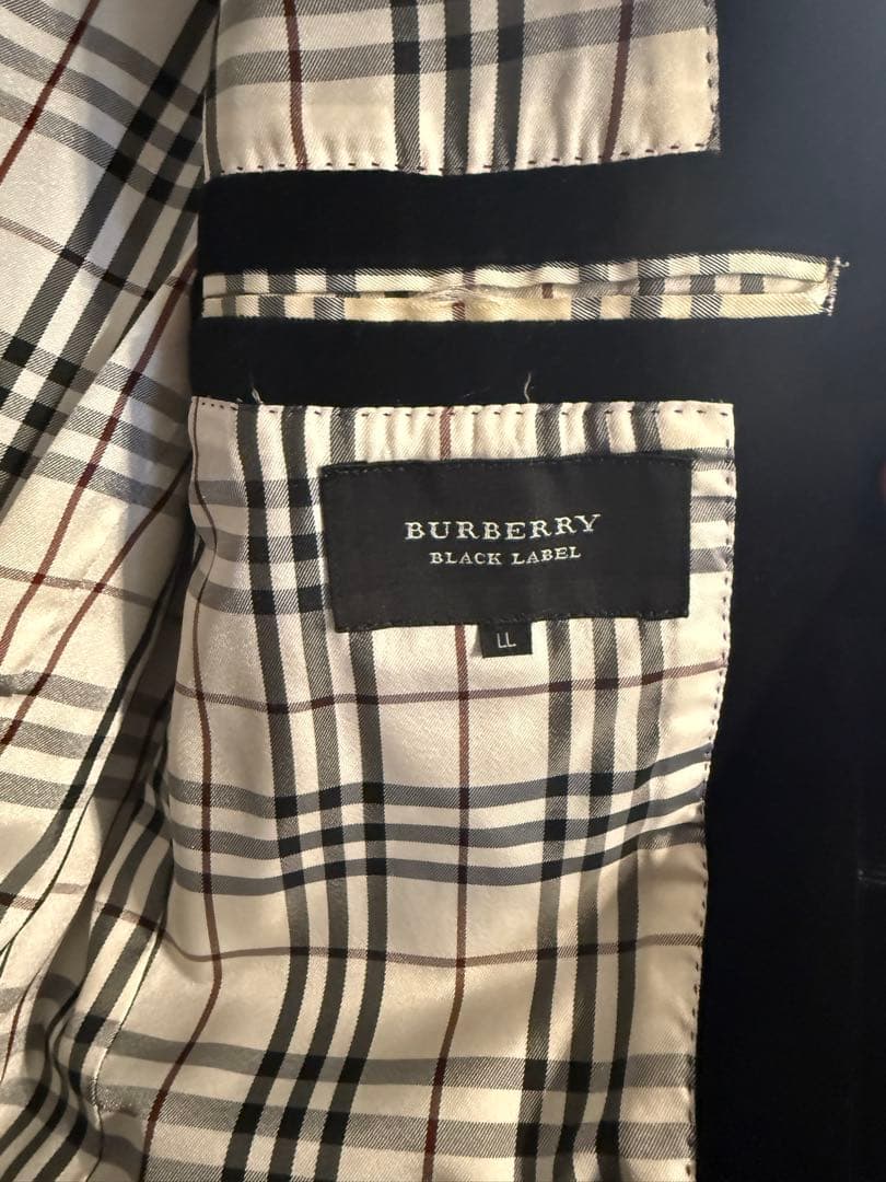 BURBERRY BLACK LABEL ベルベットジャケット LL