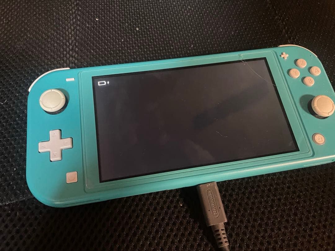 Nintendo Switch Liteターコイズ 保護フィルムひびありジャンク