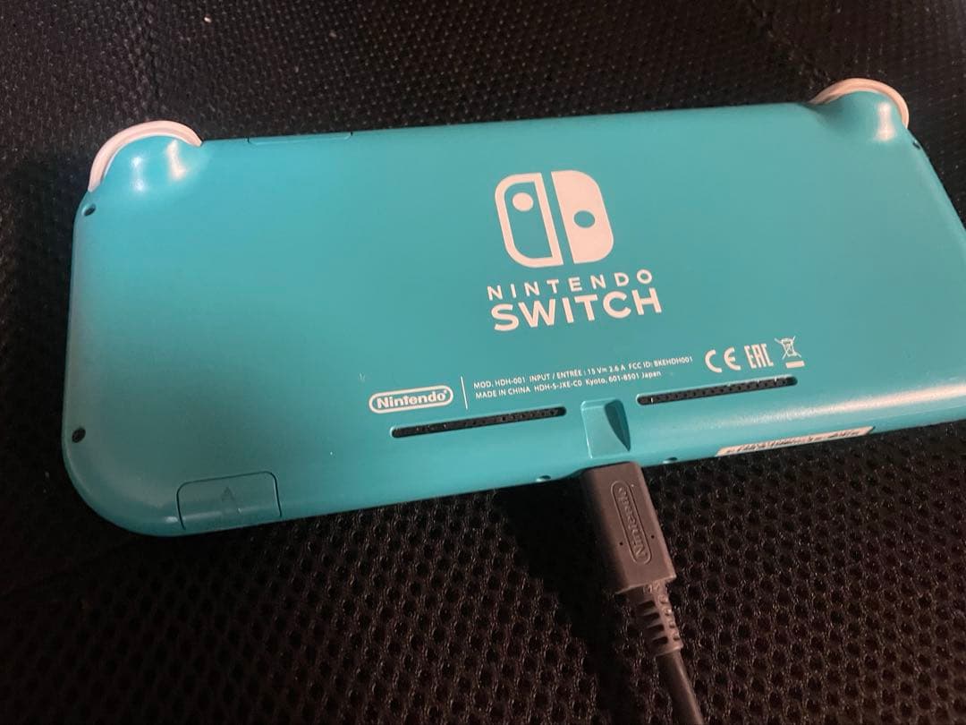 Nintendo Switch Liteターコイズ 保護フィルムひびありジャンク