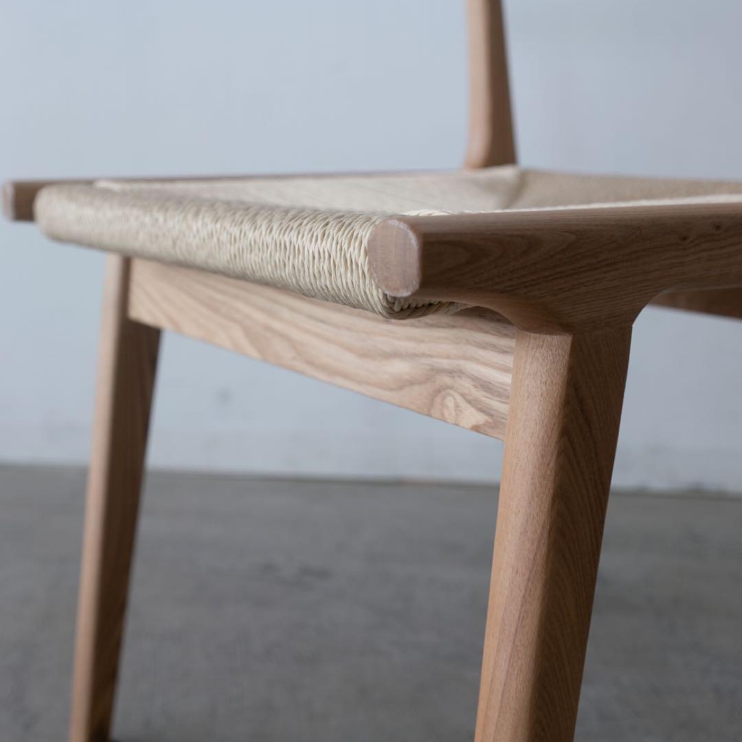 ミント　ダイニングチェア　ペーパーコード　ルンバ対応　アッシュ材