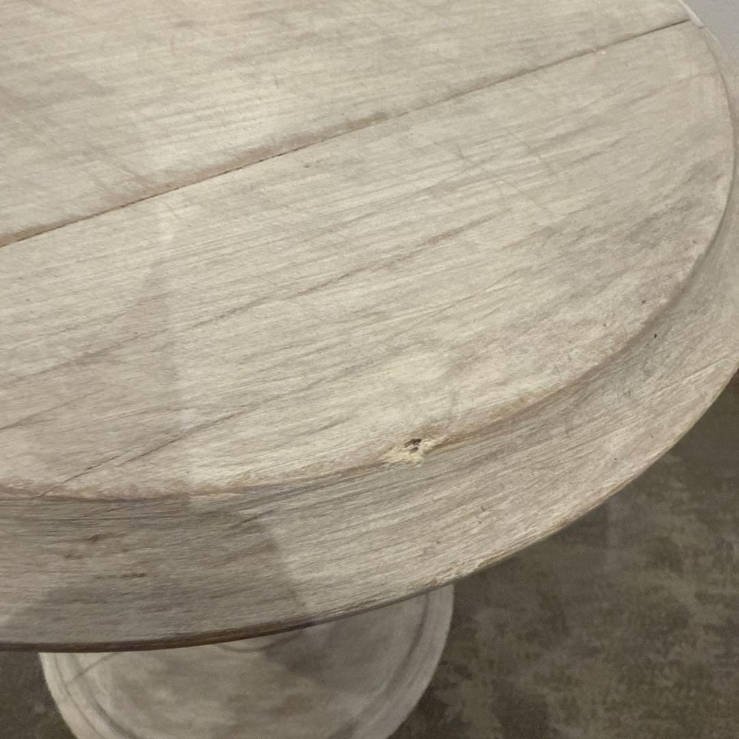 ヴィンテージ　木製サイドテーブル　ラウンド　花台