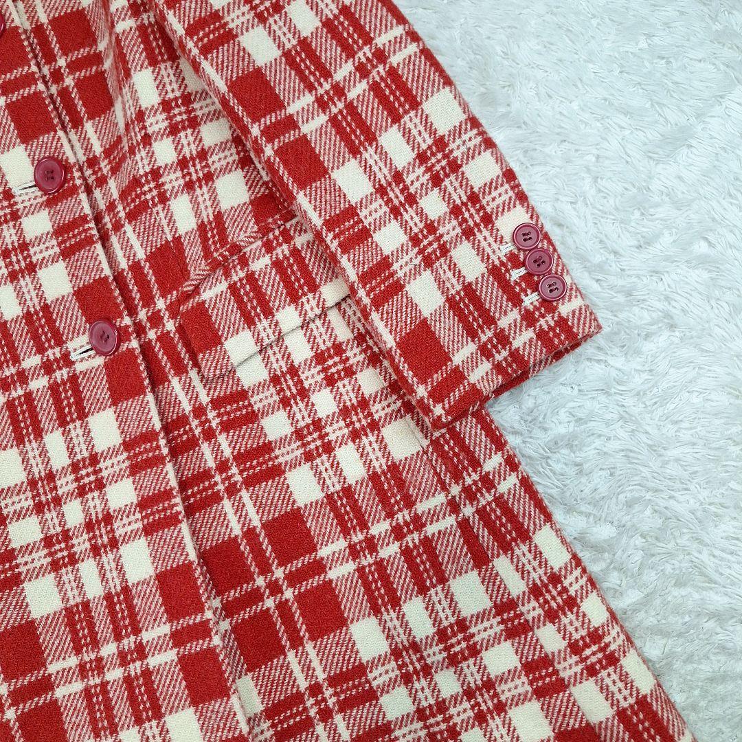 ポールスミス　ハリスツイード　ロングコート　ダブル　チェック柄　40 L