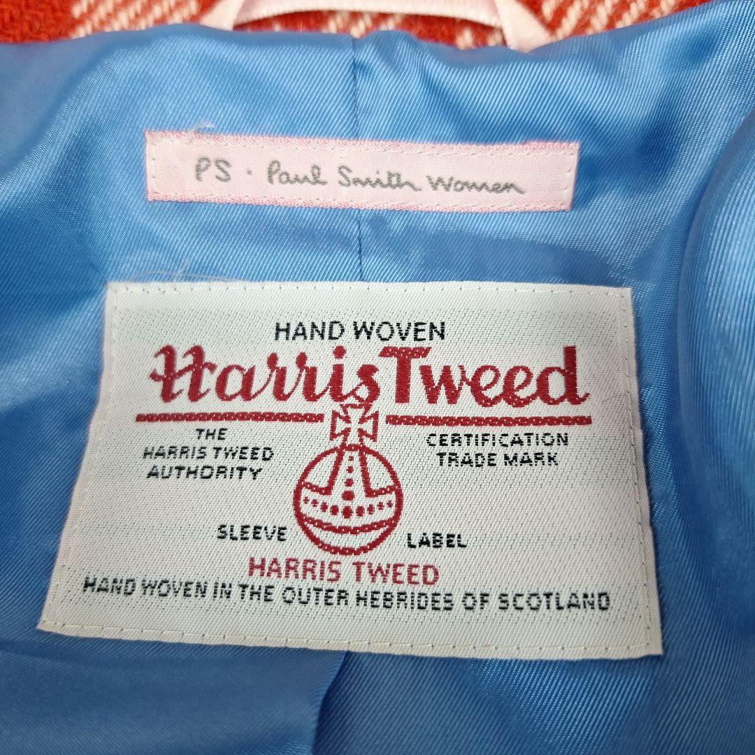 ポールスミス　ハリスツイード　ロングコート　ダブル　チェック柄　40 L