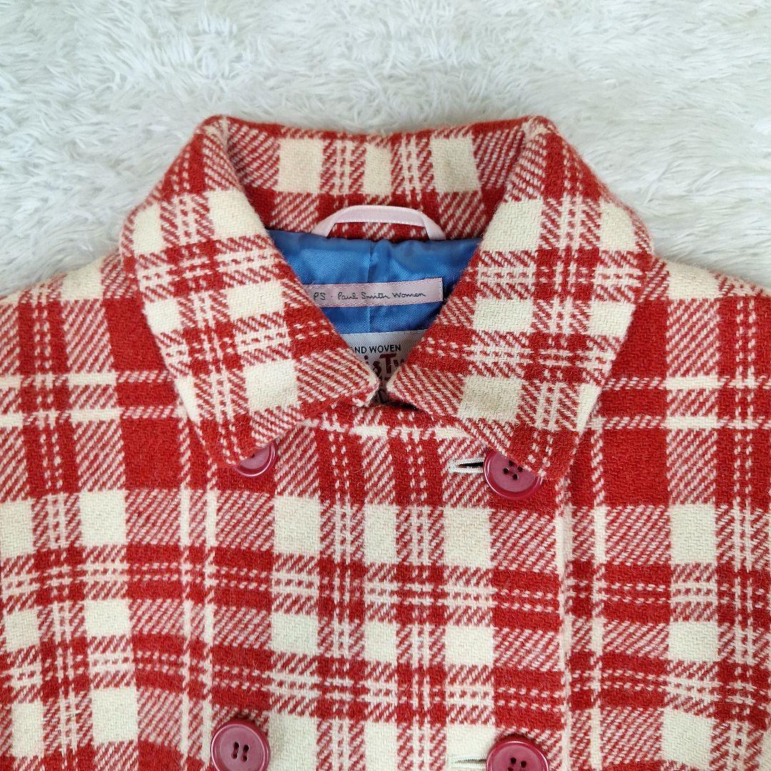 ポールスミス　ハリスツイード　ロングコート　ダブル　チェック柄　40 L