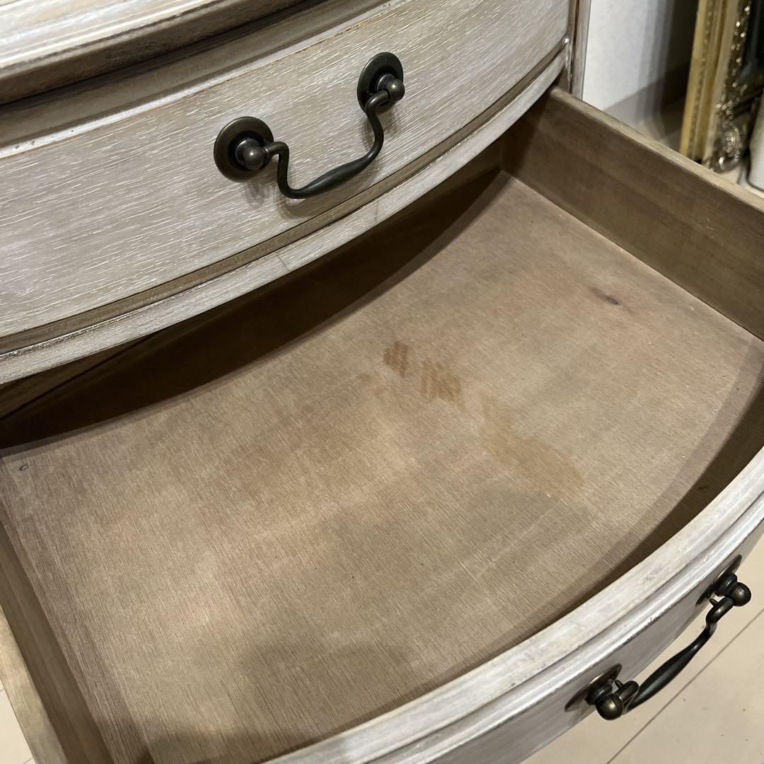 【送料込み】シャビーシック★アンティーク風★サイドテーブル★チェスト★白