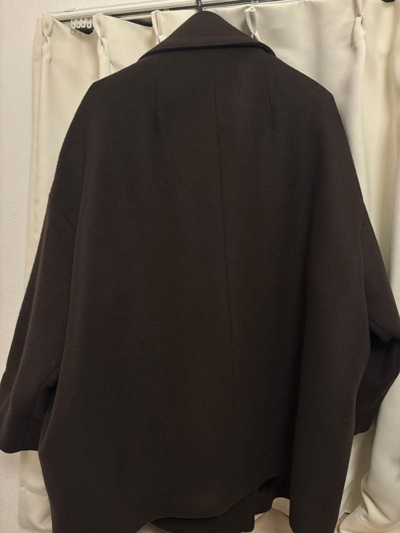 【値下げ】NOBLE スタンドカラーオーバーコート ブラウン